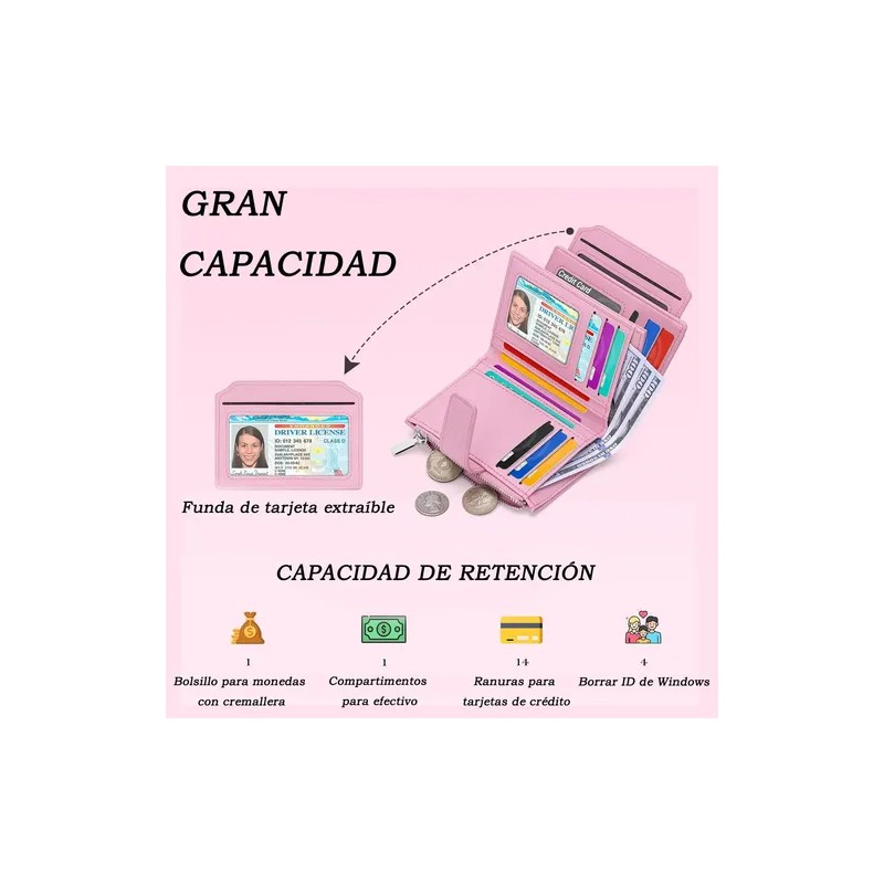 Cartera Billetera De Gran Capacidad Para Mujer Regalo Mujer