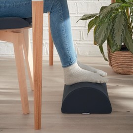Leitz Ergo Foot Rest for Under Desk, Ergonomic, Washable Cover, Relieves Shoulder Back Lumbar and Knee Pain, Knee Support, Ankle Rocker (53710089-NA)