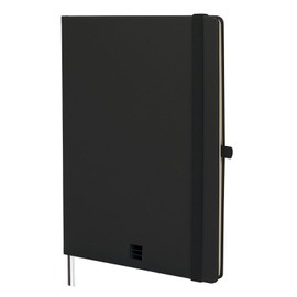 Finocam - Nexo Notebook Hard Cover Dotted Dotted Black Large Notebook with Perforated Sheets Inner Pocket and Pen Holder 72 Pages Ideal as a Bullet Journal