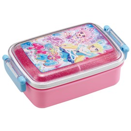 Skater RBF3ANAG-A Kids' Lunch Box, 16.9 fl oz (450 ml), Fluffy, Dome-shaped, Antibacterial, Kids Lunch, Made in Japan, Secret Apri Girls, 15.2 fl oz (450 ml)