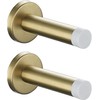 2 Pack Brushed Gold Wall Mounted Door Stopper, 304 Stainless