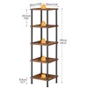 HOOBRO 5-Tier Corner Shelf Stand, Corner Square Rack Display Shelf,