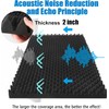 2 Pack Acoustic Foam Panels,48X24X2 Inchs Egg Crate Foam, Soundproof
