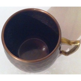 StyllaLondon® Handcrafted Antique Hammered Round Moscow Mule Premium Copper Mugs 16 Ounce Safe Enhances Taste Improves Flavours Enjoy Refreshing Beverage Unique Barware Gifts for Women & Men