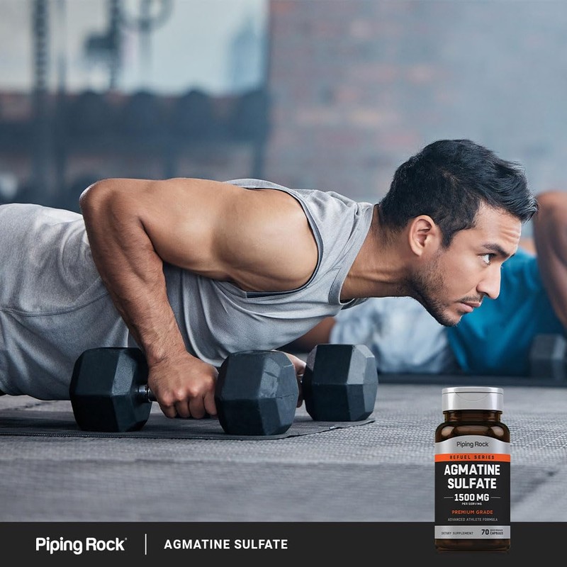 Piping Rock Agmatine Sulfate Capsules | 1500mg | 70 Count