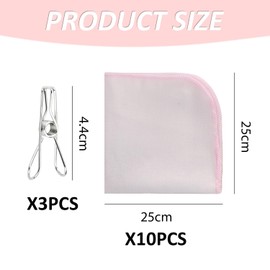 EPCDBBRT 10 Pieces Of Children'S Towels, 3 Pieces Of Drying Clips, Double-Layer Gauze Handkerchiefs, Children'S Saliva Towels, Baby Feeding Towels, Absorbent Towels, Multi-Purpose Square Towels