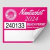 Nantucket Beach Permit Sticker Decal 2024 ACK