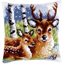 Vervaco Cross Stitch Cushion Deer Family