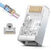 JODROAD Conectores de paso RJ45 Cat6 Cat6A blindados – 3