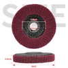 NuoDunco 6Pcs 4" x 5/8" Nylon Fibre Flap Disc Polishing