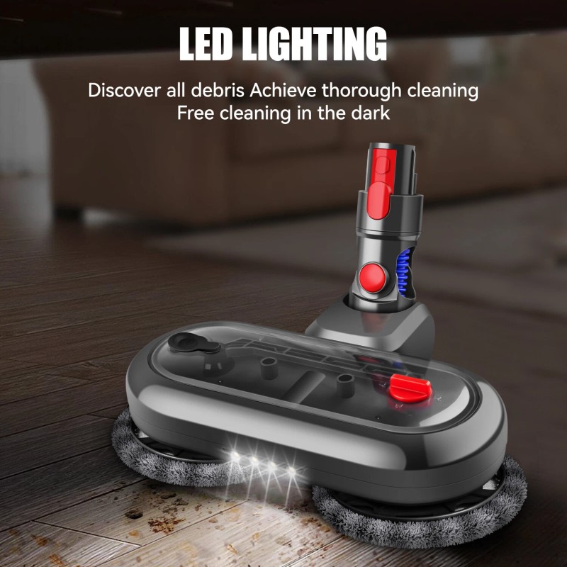 E.LUO Electric Mop Head for Dyson V7/V8/V10/V11 with 6 Pads