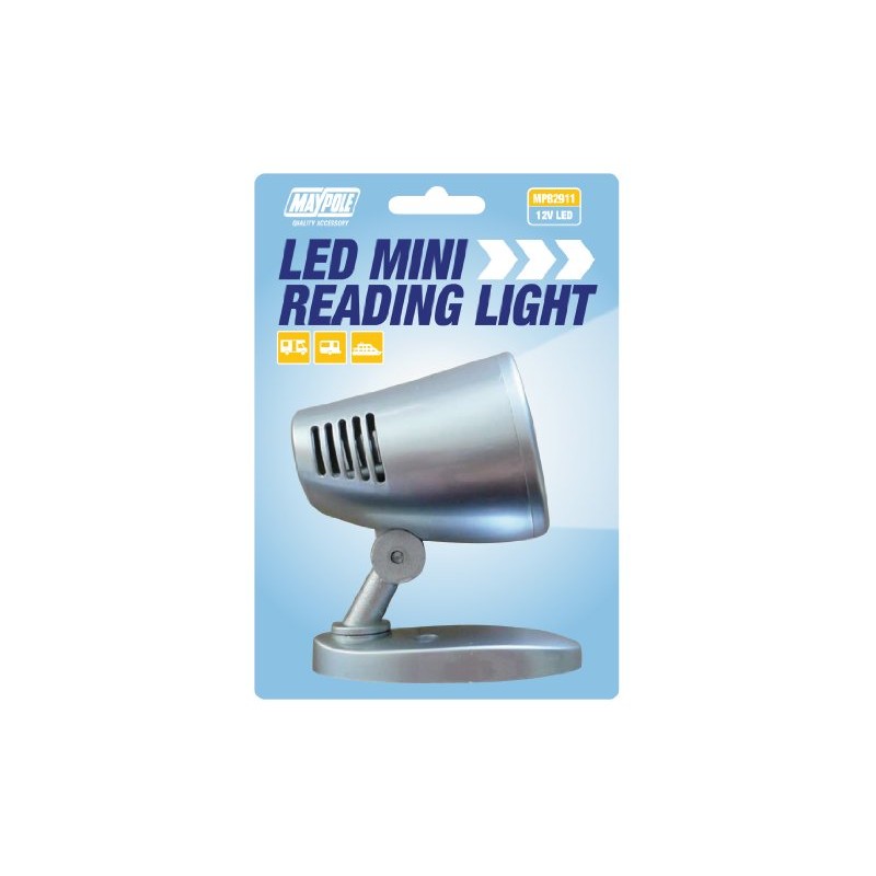 Maypole 12V LED Mini Caravan Reading Light, Silver