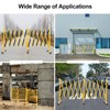 Expandable Metal Barricade, 16FT Folding Security Gate with Wheels, Retractable