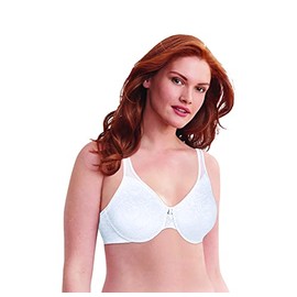 Bali Women's Passion for Comfort Minimizer, Full-Coverage Underwire Bra (Retired Colors), White Lace, 44DDD