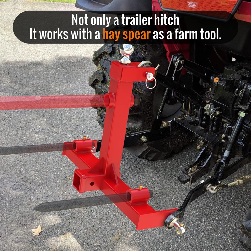 Sulythw 3 Point Hitch Attachment, 3pt Quick Trailer Hitch 2"