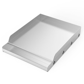 Onlyfire Stainless Steel BBQ Cooking Griddle, Universal Flat Top Griddle for Most Charcoal/Gas Grills, Camping, Tailgating, and Parties, 12.5"×16"