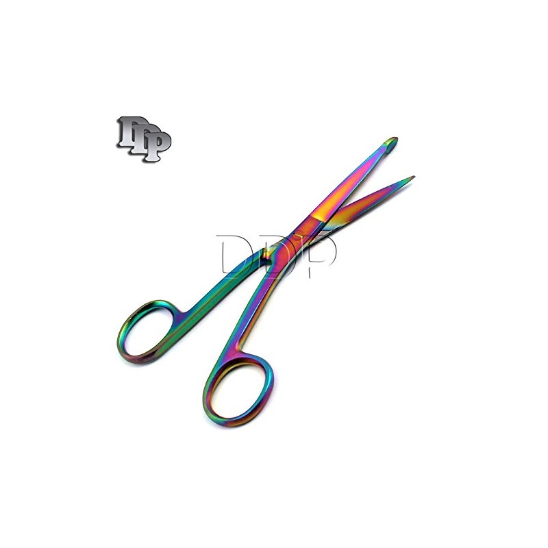 DDP MULTI TITANIUM COLOR RAINBOW KNOWLES BANDAGE SCISSORS 5 1/2"