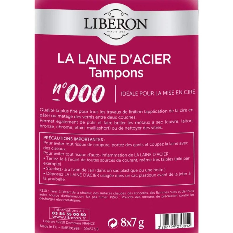 Libéron Steel Wool No. 000 - Waxing - Bag of