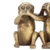 Wise Monkey Statue, Monkey Statue Figure, Golden Monkey Gift, 3