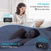 LIORQUE Projection Alarm Clock, Alarm Clocks Bedside with FM Radio,