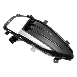 HECASA Right Fog Light Bezel Compatible with 2019-2024 Ford Edge SEL ST Titanium Front Bumper Driving Fog Lamp Cover Trim Passenger Side