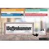schilderkreis24 Tin Sign 28 x 12 cm – "Waffenkammer" –