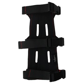SAS 8" Armguard Archery Bow Range with 3-Strap Buckles (Red)