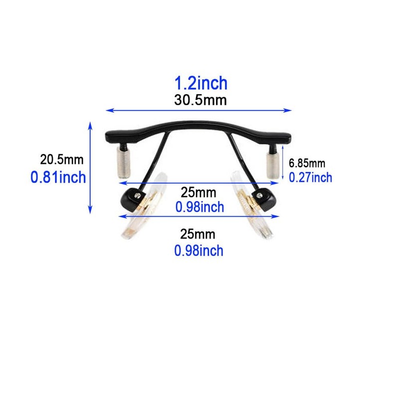 Rimless Glasses Nose Bridge Eyeglass Pads Piece Screw Nut and