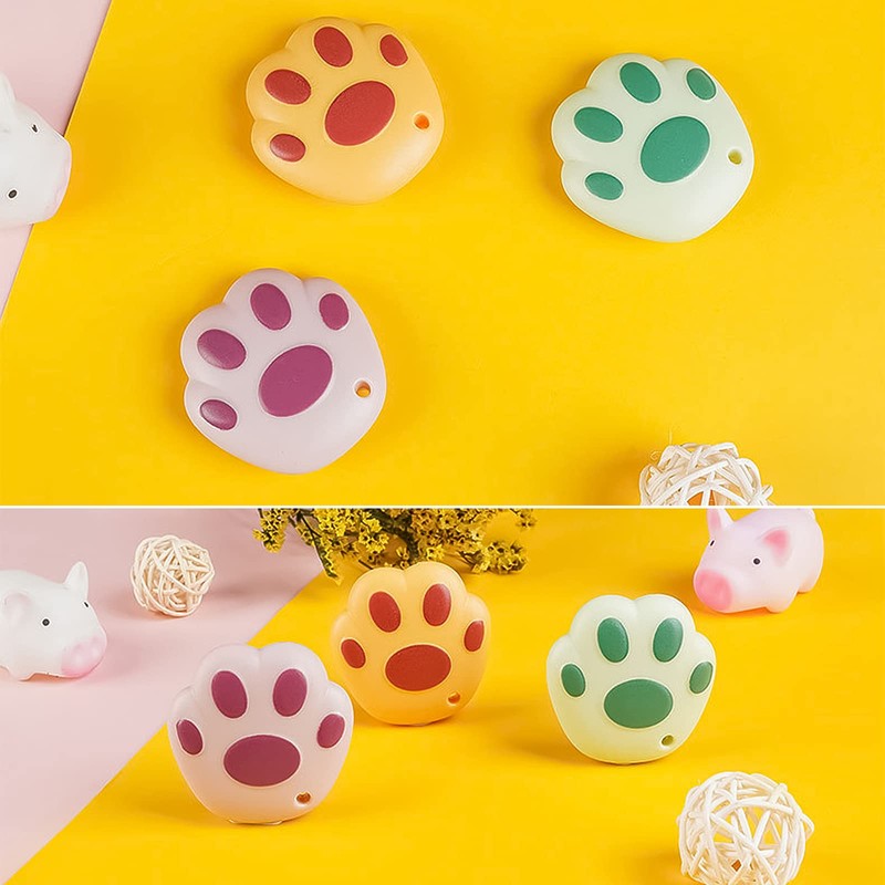 Ruksifg 6pcs Mini Box Cutters Cat Paw Shaped Retractable Mini