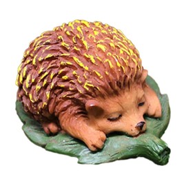 LVGPH Hedgehog Garden Ornaments Outdoor Fairy Garden Accessories Miniature Garden Landscape Resin Hedgehogs Waterproof Garden Statues Fun Animal Figurine Decoration for Patio Lawn Yard (b)