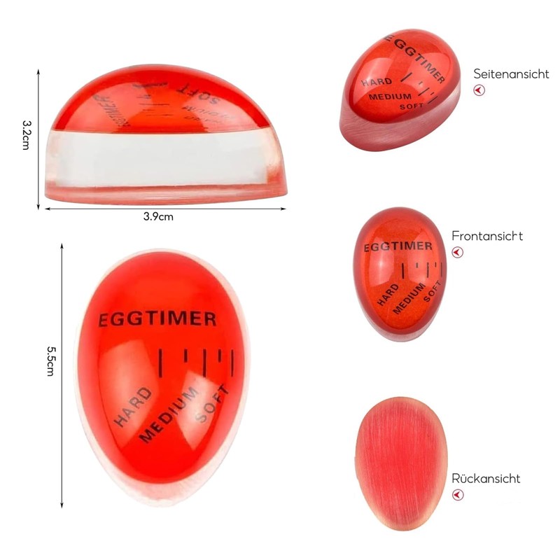 Egg Timer for Cooking, Pack of 6 Egg Timers, Egg