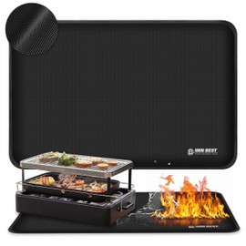 Heat Resistant Underlay, Fireproof Mat 60 x 40 cm, Heat Resistant Grill Mats for Outdoor Grill to Protect Your Preparation Table and Outdoor Grill Table