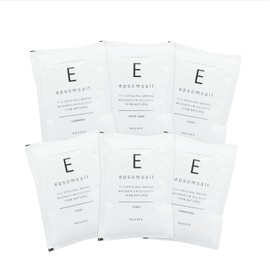 BASSPA Epsom Salt Trial 5.3 oz (150 g) Popular Scents, Set of 6, Lavender, Musk, Hinoki (Cypress), Yuzu, Rose, Osmanthus