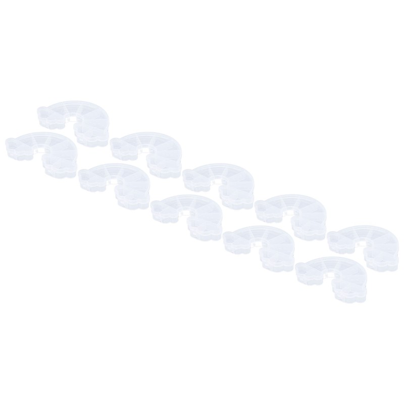 10Pcs Rainbow Shaped Transparent Storage Box Dust Proof Storage Box