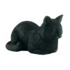 3" Black Cat Sleeping Hand Painted Mini Figurine Statue Sculpture