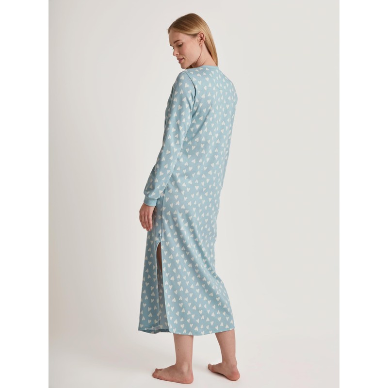CALIDA Midnight Love Women's Long Sleeve Nightdress, Length 130 cm,