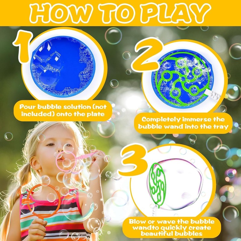 MIOEUZS 36PCS Kit Bolle di Sapone Giganti per Bambini con