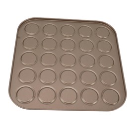 Muffin Top Pan, Non Stick Coating Easily Releases Muffin Baking Pan Withstand High Temperature Baking Muffin Tray Baking Carbon Steel Bakeware Pan (25 Hole)