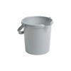 (SET OF 2) High Grade 5L Litre Silver Plastic Bucket