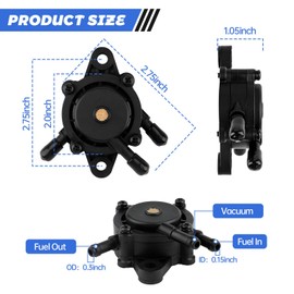 808656 Fuel Pump Kit with Fuel Filte for B&S Lawn Mower Tractor, Gas Vacuum Fuel Pump Replacement for Honda Yamaha 491922 691034 692313 808492 for John Deere Kohler 17HP-25 HP Small Engine