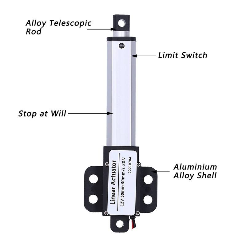 Electric Linear Actuator, 50mm Hub Linear Motion Drive 12V DC