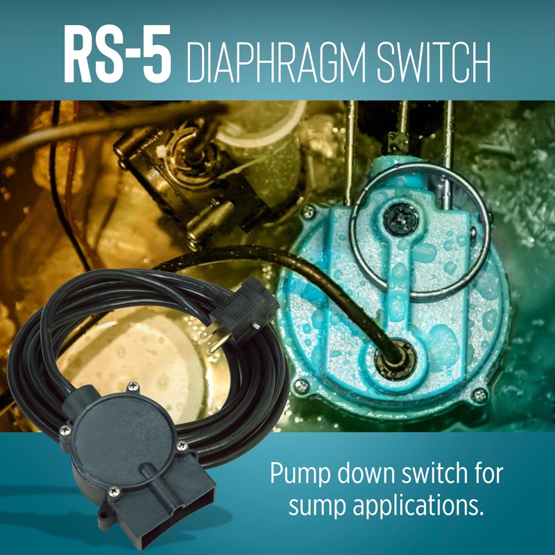 Little Giant RS-5 115-Volt Piggyback Diaphragm Pump-down Switch for Sump