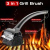 Purgreat Brush for Outdoor BBQ Replaceable Bristle Free Heading and