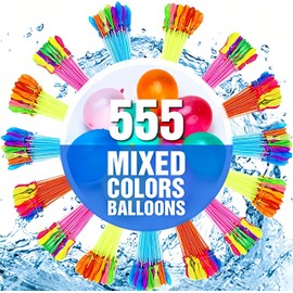 Quick Fill Water Balloons,Rapid-Filling Self-Sealing Water Balloons for Kids Summer Fun Outdoor Play Toys, Water Games for Boys Girls Backyard Swimming Pool Party (555 PCS)