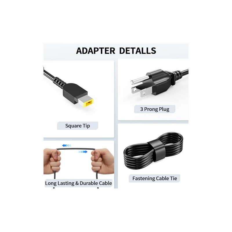 Cargador de 170 W compatible con adaptador ThinkPad P1 P53