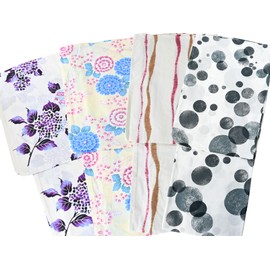 SAKIKU-EN Pattern, Choose Your Favorite Color, Tailored Yukata, Easy to Make Obi, Present, Set of 2, White