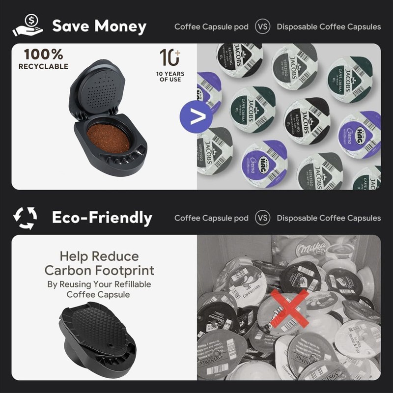 Reusable Coffee Pods Coffee Capsule Converter Refillable Coffee Capsule Adapter