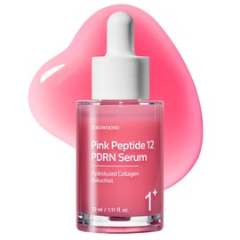 TOSOWOONG Suero Pink Peptide 12 PDRN con ADN de salmón PDRN, 33 ml/1.11 oz, 10320 ppm, 12 péptidos, niacinamida, brillo para la piel, hidratante, humectante, tono de piel desigual, cuidado coreano