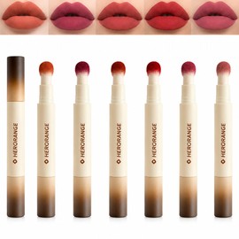 Juego de 5 Labiales Líquidos Mate Aterciopelado Coreano, Resistente al Agua, Larga Duración, No se Transfiere, Cremoso                                