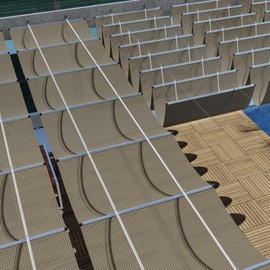 Coarbor 7'Wx12'L Pergola Shade Cover Retractable Shade Awning Slide Flexible Canopy for Patio Deck Porch Hang Down U Shape Wave Shade Cover Wire Cable Hardware Included Brown